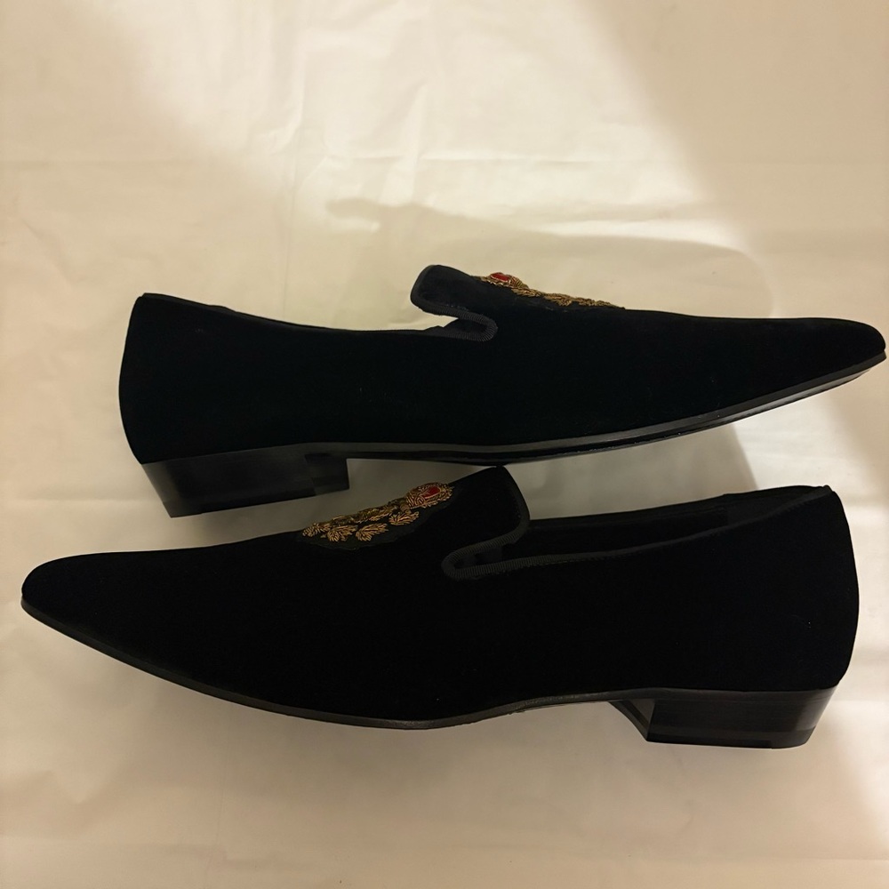 NWOT SAINT LAURENT mens velvet loafers - Picture 8 of 14
